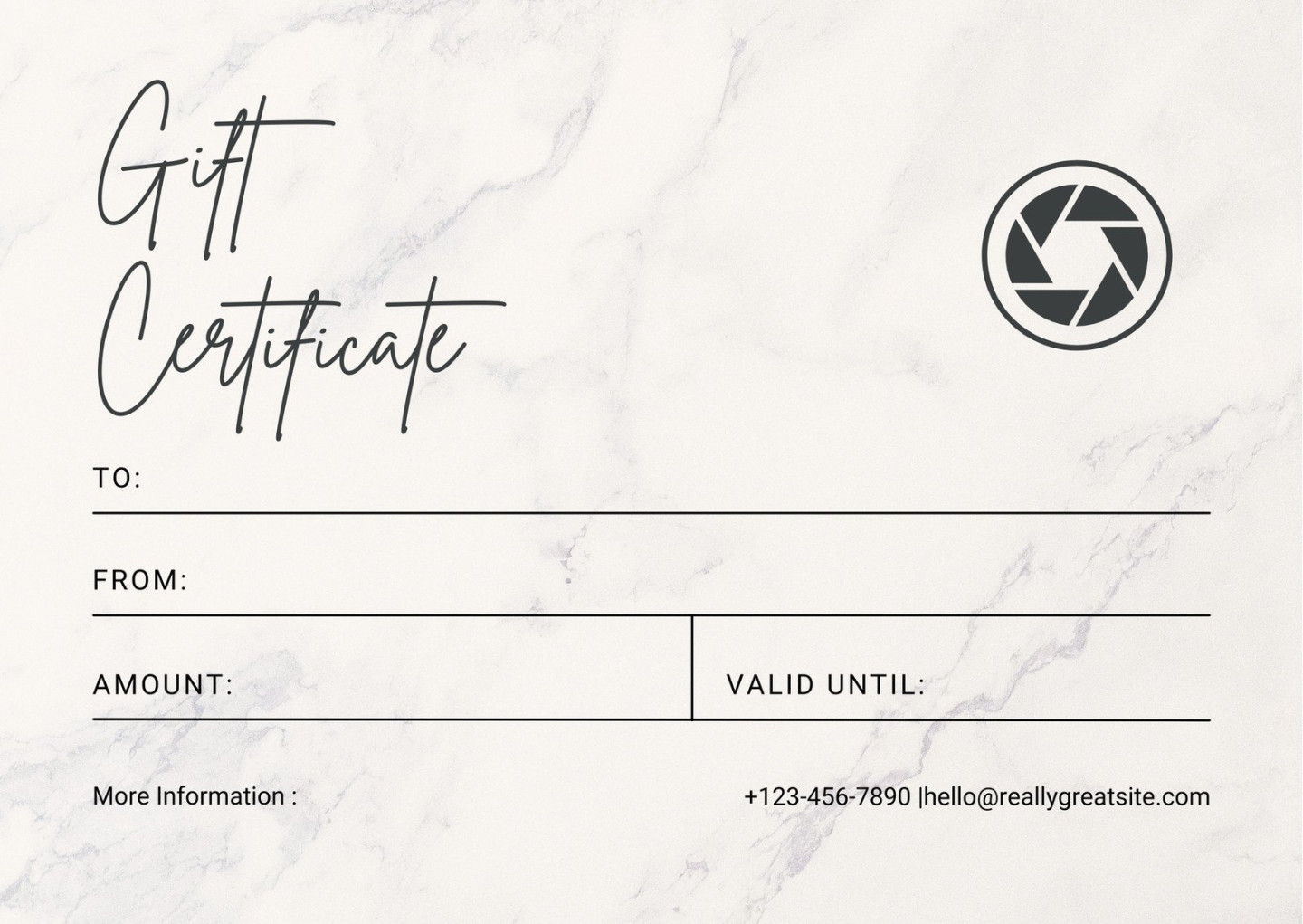 Page  - Free custom photography gift certificate templates  Canva