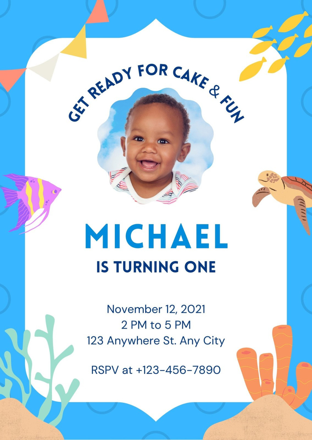 Page  - Free, printable, customizable st birthday invitation