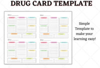 Pharmacology Drug Card Template: A Comprehensive Guide