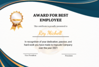 Distinguished Employee Achievement Certificate Templates