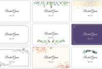 Customizable Imprintable Place Cards For Formal Events