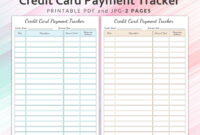 Credit Card Payment Plan Template