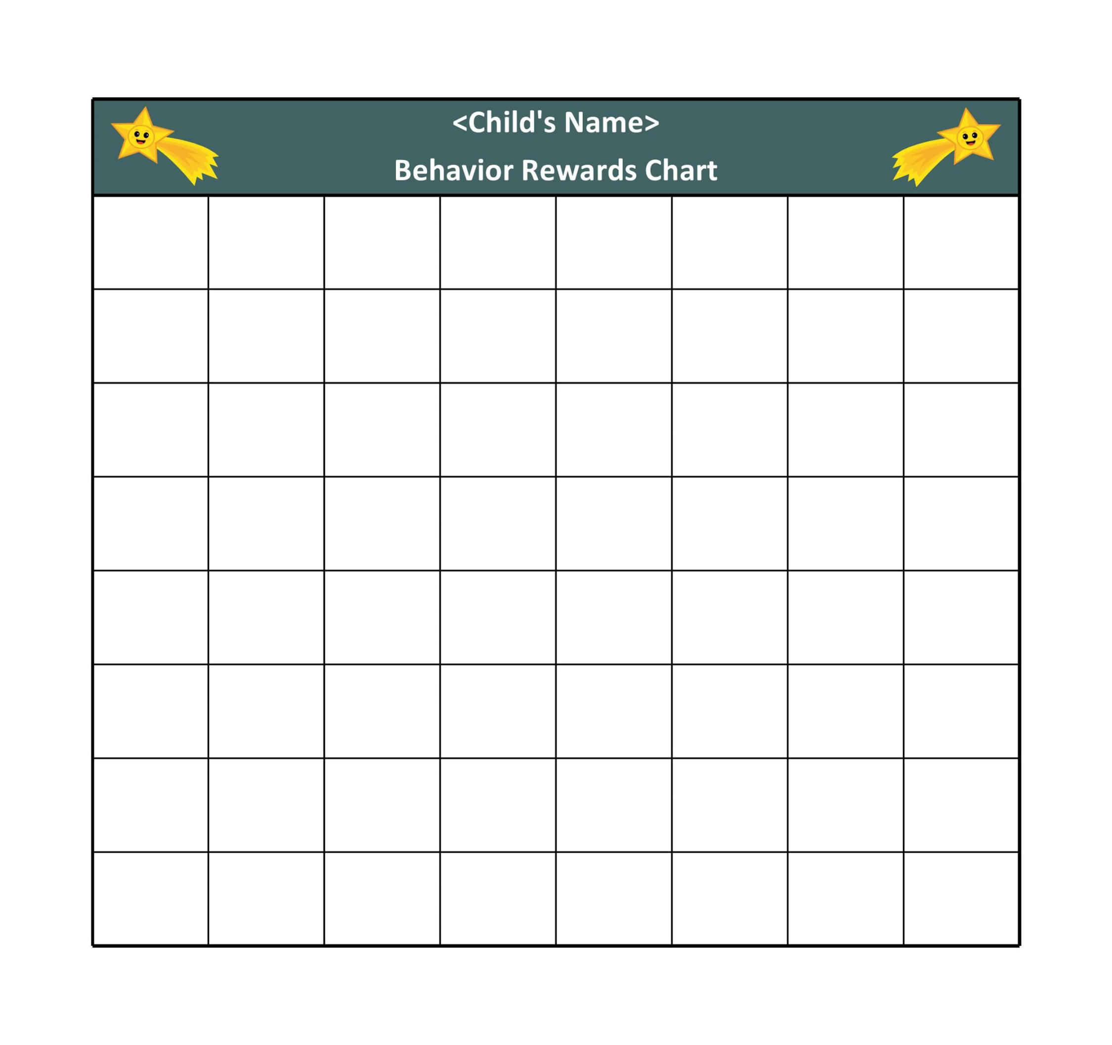 Printable Reward Charts for Kids (PDF, Excel & Word)