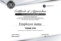 Employee Anniversary Certificate Template: A Formal Recognition Of Service