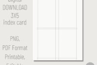 Blank 3×5 Index Card Template