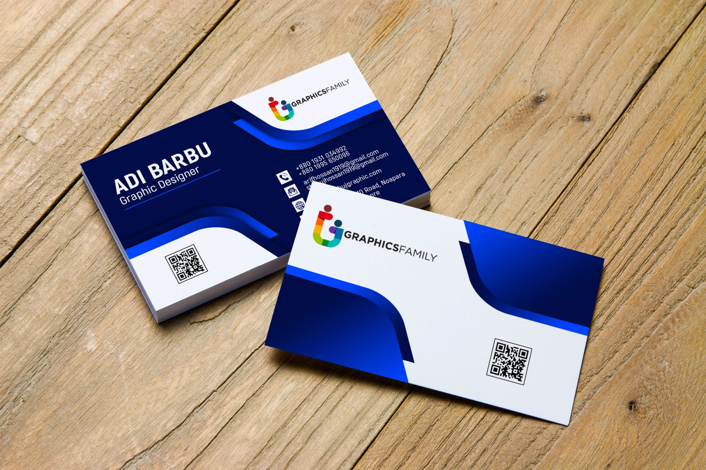 Professional business card design Free psd Download – GraphicsFamily