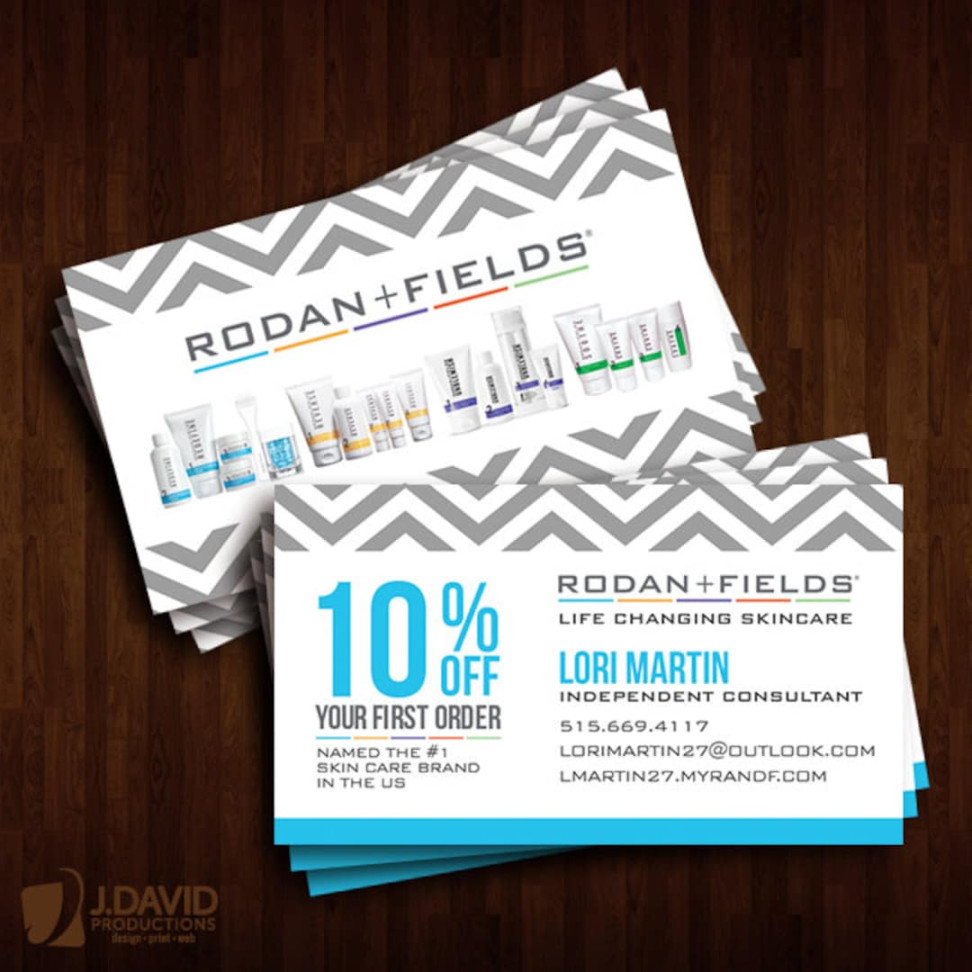 Rodan Fields Business Cards, Promotional Discount, RF Consultant