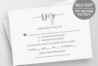 A Formal Template For RSVP Cards