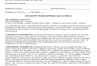 RV Rental Agreement Template