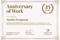 Anniversary Certificate Template: A Formal Commemoration