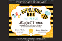 Spelling Bee Achievement Certificate