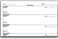 A Blank Template For Madeline Hunter Lesson Plans