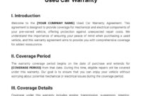 Comprehensive Automobile Warranty Agreement Template