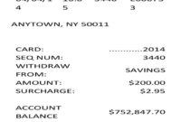 ATM Receipt Template Format