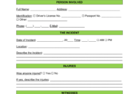 Vehicle Accident Report Template