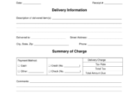 Shipping Company Receipt Template