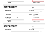 Rental Income Receipt Template