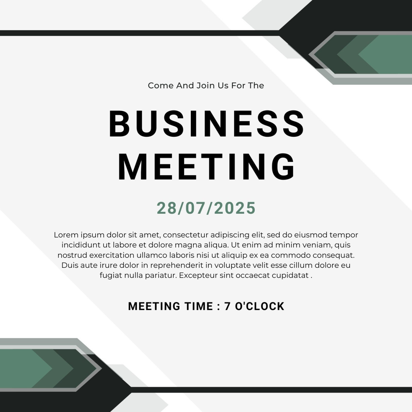 Free to edit business meeting invitation templates  Canva