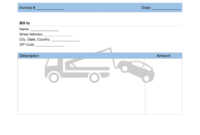 Towing Service Invoice Template