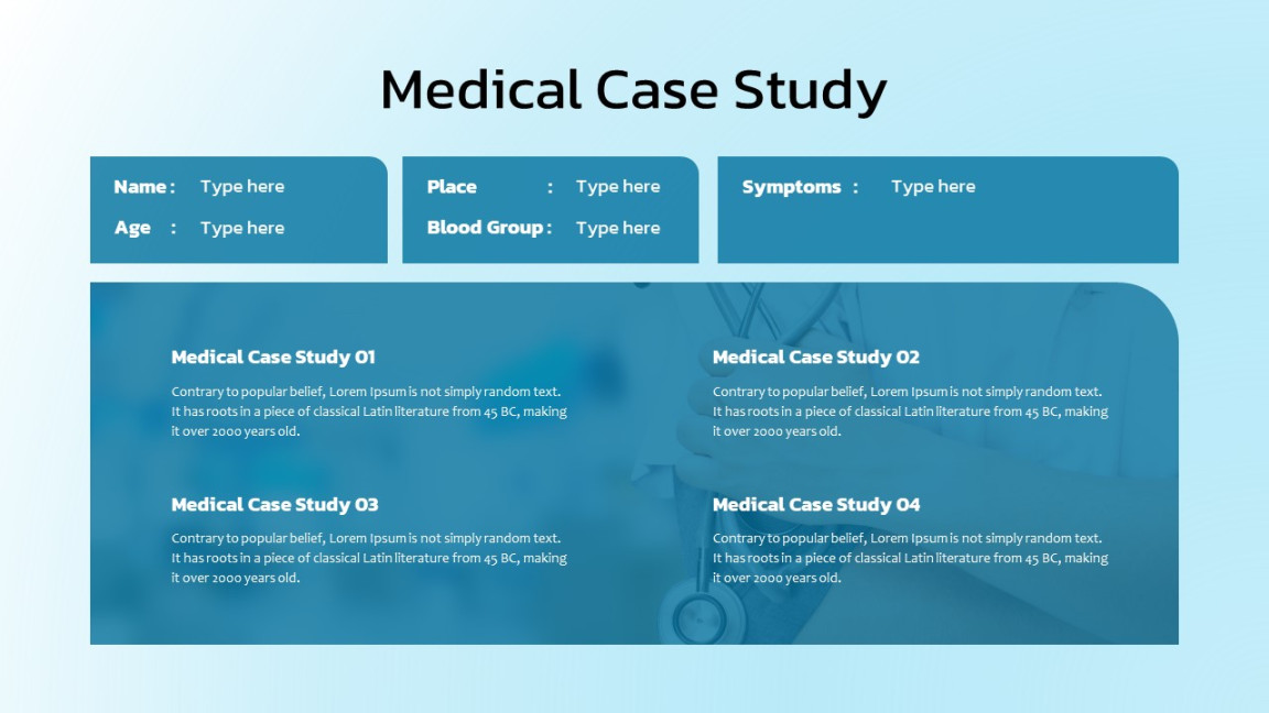 Medical Case Study Presentation Template - SlideKit