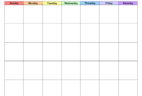 Monthly Meeting Calendar Template