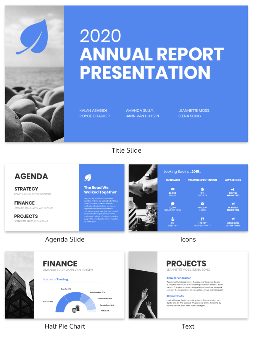 Non Profit Annual Report Presentation Template - Venngage