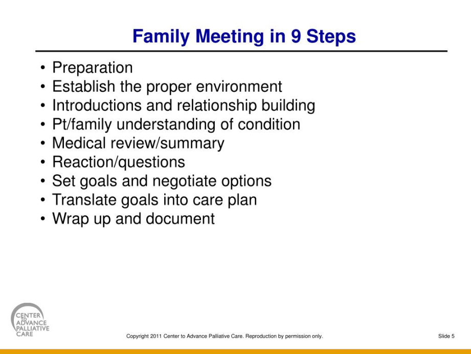 PPT - The Family Meeting: A Fundamental Palliative Care