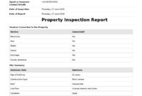 Comprehensive Property Management Inspection Report Template