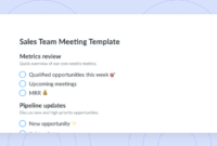 Sales Meeting Agenda Template