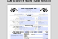 Tow Truck Service Receipt Template